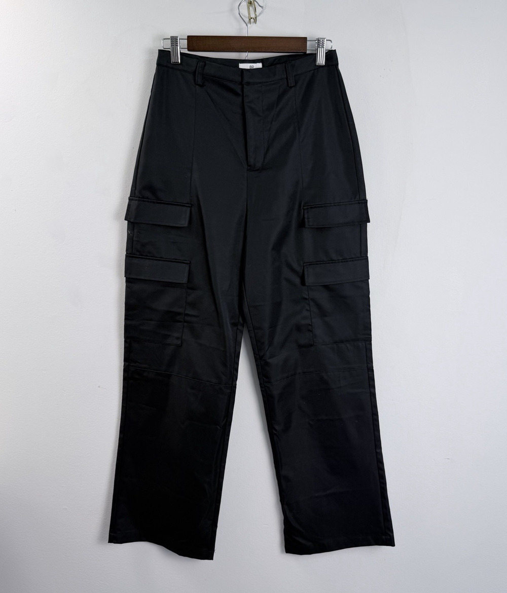 Nordstroms BP. Woman's Double Satin Cargo Pants Wide Leg Size Small
